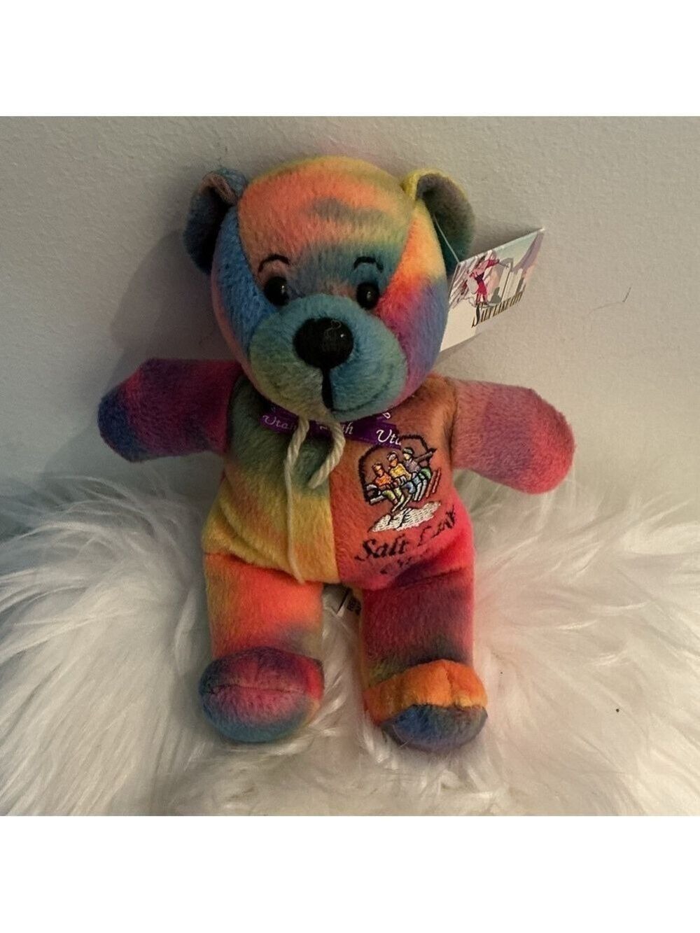 Symbolz Salt Lake City Tie-Dye Bear Plush Toy for boy or girl